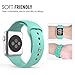 Apple Watch Band, HuanlongTM New Soft Silicone Sport Style Replacement Iwatch Strap for Apple Wrist Watch (Mint Green 38mm S/M)