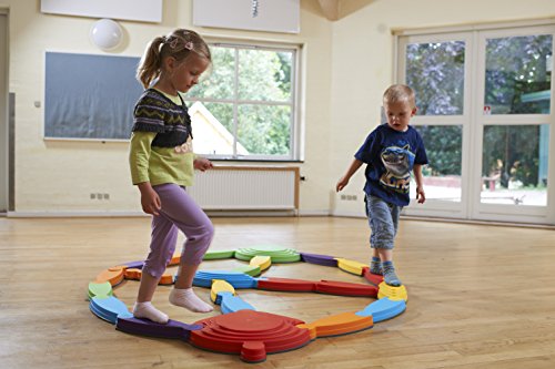 GONGE River Landscape - 25-Piece Set for Balance Training, Motor Skills, and Creative Play - Educational Tools for Children's Development and Fun Group Activities - Vibrant
