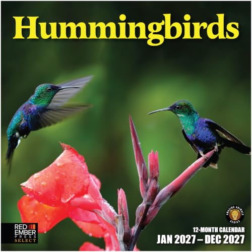 Red Ember Hummingbirds 2027 Wall Calendar