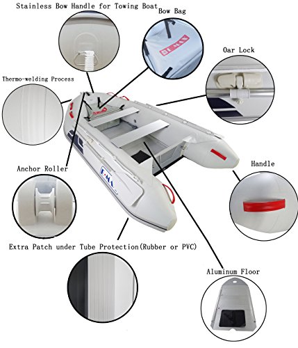 E-MAX-Inflatable-Boat-Valmex-PVC-Recreational-Fishing-Boat-9-Feet-8-Inch-Rowing-Boats-with-Foldable-Aluminum-Floor