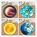 Gouerping Earth Printed Round Carpet Rug Floor Mats Bath Mat