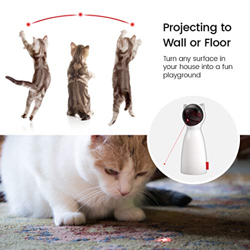 ZOTO Cat Laser Toy, Automatic Rotating Laser Pointer for Cats, USB