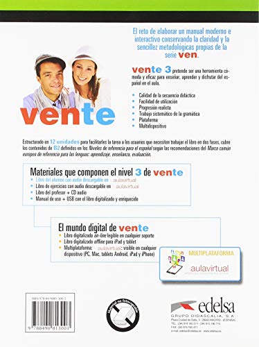 Vente-3-B2-libro-del-alumno-Mtodos-Jvenes-y-adultos-Vente-Nivel-B2-Tapa-blanda--10-jun-2015