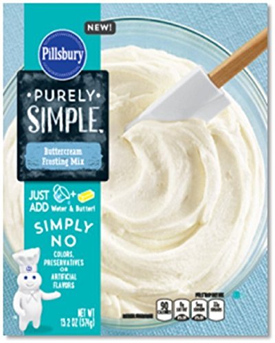 Pillsbury, Purely Simple, Frosting Mix, Buttercream, 13.2oz Packet (Pack of 3) (Choose from 2 Flavors) (Buttercream)