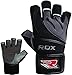 RDX Weight Lifting Gloves for Gym Workout - Cowhide Leather, Long Wrist Support with Anti Slip Palm Protection - Great Grip for Fitness, Bodybuilding, Powerlifting, Strength Training & Exercise