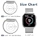 iGK For Fitbit Versa Bands, Stainless Steel Milanese Loop Metal Mesh Bracelet Sport Strap with Unique Magnet Lock Wristbands Replacement Band for Fitbit Versa Silver Large