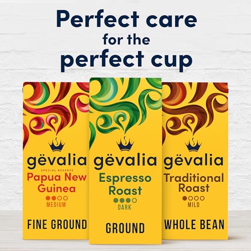 GEVALIA ESPRESSO ROAST DARK ROAST GROUND COFFEE, 12 OZ. BAG