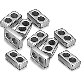 EMBLAASK 10pcs Stainless Steel Two Hole Spacer Beads Multi-Strand Linking Connector for Leather Cord Bracelets Jewelry Making (Styles-B)