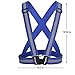 AUOON Reflective Running Vest,Safety Reflective Vest with Adjustable Strap for Running,Cycling, Motorcycle and Walking,Fits over Outdoor Clothing,Breathable Waterproof Lightweight (2 Pack Black Blue)