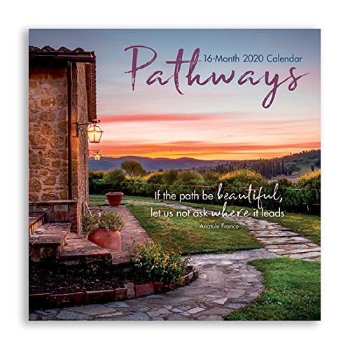 B-THERE 16 Month Premium Wall Calendar 2020 Each Month Displays Full-Color Photograph. Printed on Linen Embossed Heavyweight Paper Stock (Pathways)