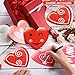 40 Pieces Valentines Hearts Cut-Outs with Glue Point Dots for Bulletin Board Classroom Decoration School Happy Valentines Day Wedding Anniversary Party Supplies, 5.9 x 5.9 Inch