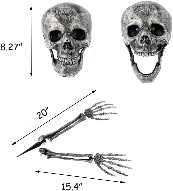CHICHIC Realistic Looking Skeleton Stakes, Garden Graveyard Yard Lawn Stakes, Halloween Yard Decorations, Ground Breaker Skeleton for Best Outdoor Halloween Decorations Halloween Décor: Garden & Outdoor