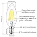BRIMAX E12 LED Bulbs, 6W Candelabra Led Bulbs Dimmable, E12 Base, 2700K Warm White, B11 Filament Led Candle Light Bulbs for Foyer Chandeliers, Celling Fans and Other Wall Fixtures,6 Pack