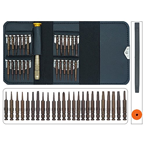 27 in 1 Precision Screwdriver Set with Torx Phillips Pentalobe Triwing Screwdriver Bit Set,Small Portable Open