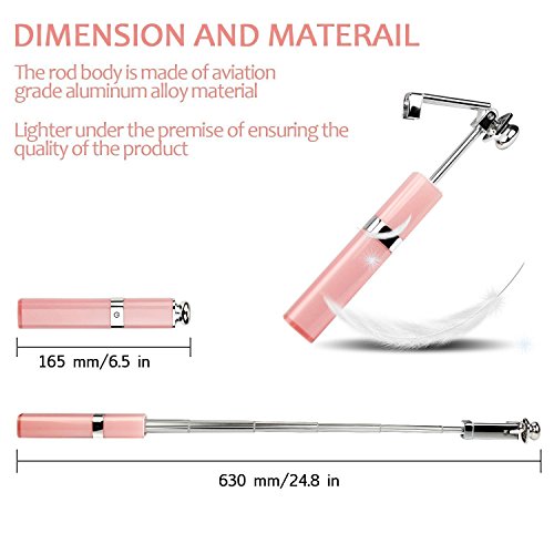 Selfie Stick, ProCIV Portable Selfie Sticks for iPhone 6 6s Plus 5s Samsung S7 S6 S5 S4 Note 2 3 4 5 Android Smart Phones Pocket Size (Pink)
