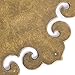 Hardware Philosophy Brass Curled Box Corner Plate Hardware 3.3 Inches - Set of 2 - Architectural, Interior Design, Doors, Furniture Cabinet Customization Hardware