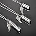 HooAMI Cremation Jewelry for Ashes Necklace for Men,Urn Necklaces for Ashes for Women Stainless Steel Urn Necklace Pendant with Angel Wing Charm