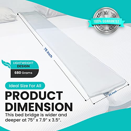 IRESTFUL Bed Bridge Twin to King Converter Kit (Extra Wide) Twin Bed