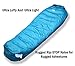 Hyke & Byke Snowmass 0°F Cold Weather Mummy Hiking & Backpacking Sleeping Bag - Duck Down 650 FP 4 Season Sleeping Bags for Adults - Ultralight with Compression Stuff Sack (Light Blue, Long)