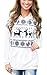 Eshion Women's Casual Reindeer Fawn Hooded Fleece Sweater Sweatshirt Jacket