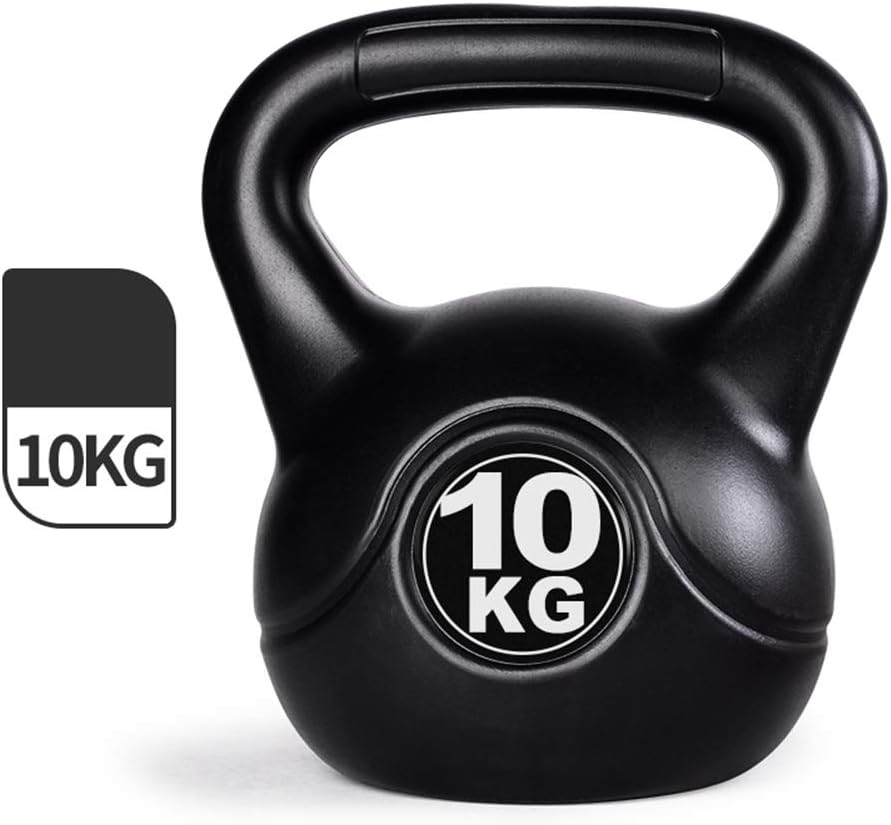 Kettlebells AGYH Black Fitness, Male and Female Home Muscle Training Equipment, 2kg-14kg Groove Handle (Color : Black 10kg)