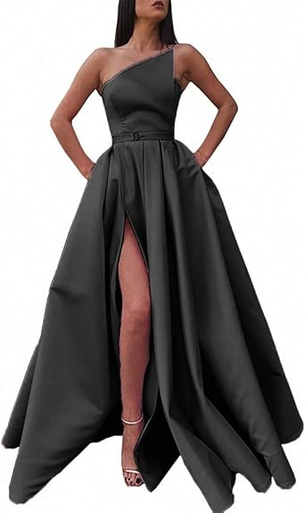 red and black evening gown