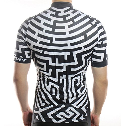 Racmmer Mens Breathable Short Sleeve Cycling Jersey Ultra-Light Cycling Clothing Black