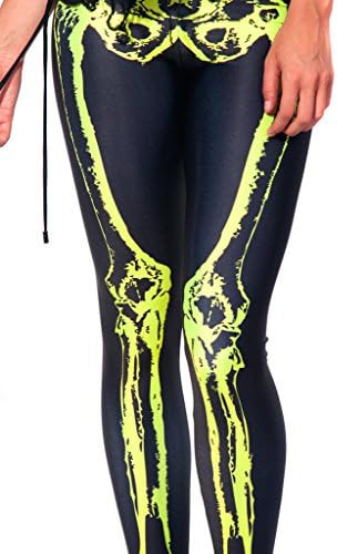 Sister Amy Women's High Waist Pure Color Digital Printted Ankle Elastic Tights Legging