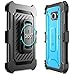 Supcase Unicorn Beetle PRO Series Full-Body Rugged Holster Case with Out Built-in Screen Protector for Samsung Galaxy S6 Edge (2015 Release) - Retail Package - Blue/Black