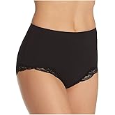 Only Hearts Women's Delicious High Waist Brief Panty with Lace, 51619, Black, S