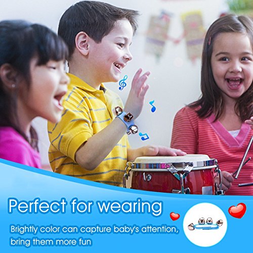 Band Wrist Bell, DEALIKEE Multi-Color Musical Rhythm Toys Wrist Bells and Ankle Bells Wrist Foot Bell Instrument Percussion Orchestra Rattles Toy. (14 PACK)