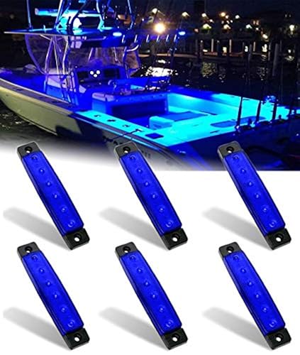 Blue Boat Led Courtesy Lights Blue 6-Pack Blue Marine LED Boat Lights - IP68 ...