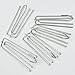 baotongle 50 pcs Stainless Steel Curtain Pleater Tape Hooks Stainless Curtain Pleat Hook, 4 Prongs Pinch Pleat Hook Clip Traverse Pleater