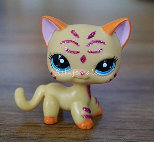 Littlest Pet Shop Lps Purple Glitter Sparkle Standing Ranch Cat