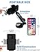 Cell Phone Holder for Car, Car Phone Mount Windshield Long Arm Car Phone Mount with One Button Design and Anti-skid Base Car Holder for iPhone X/8/7/7P/6s/6P,Galaxy S9/S8,Huawei,Google,LG,iPad (Black)