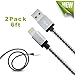 ilikable 2 Pack 6 ft iPhone Charger Cable Charging and Syncing Cord for iPhone 7 6 6s 5 5c 5s Plus SE iPad Air Mini Pro iPod Nano Touch, Black