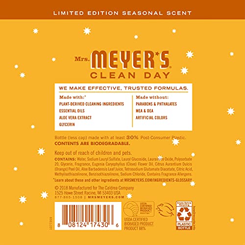 Mrs. Meyer’s Clean Day Orange Clove Scent Kitchen Basics Set, 1 Orange