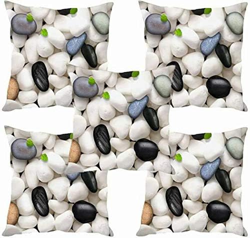 Fashion folk Knitting Marble Print Cushion Covers (Browny) - Set of 5 Pieces