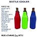 LAZY DOG WAREHOUSE Beer Bottle Sleeves - Set of 6 - Extra Thick Neoprene with Stitched Fabric Edges with Bonus Bottle Opener (Classic)