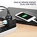 Travel Adapter, Xcords Universal All in One Worldwide Travel Adapter Wall Charger AC Power 2.4A Plug Adapter Dual USB Ports for USA EU UK AUS 150 countries (Dark Black)