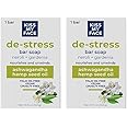 Kiss My Face De-Stress Bar Soap - Neroli + Gardenia - Vegan Soap Bar with Hemp Seed Oil - Cruelty Free and Palm Oil Free Bath Soap (Neroli + Gardenia, Pack of 2)