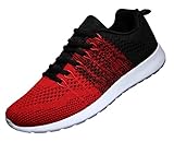 WELMEE Men's Knit Breathable Casual Sneakers Lightweight Athletic Tennis Walking Running Shoes