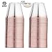 Qudasar PDTXCLS 120 Rose Gold Plastic Cups 9 oz | Hard Clear Disposable Tumblers | Perfect for Party, Wedding, Holiday, Baby Shower or Any Special Event