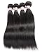 Brazilian Straight Hair 3 Bundles Grade 7A Unprocessed Virgin Human Hair Weave Extensions Natural Color Length (10 12 14inches)