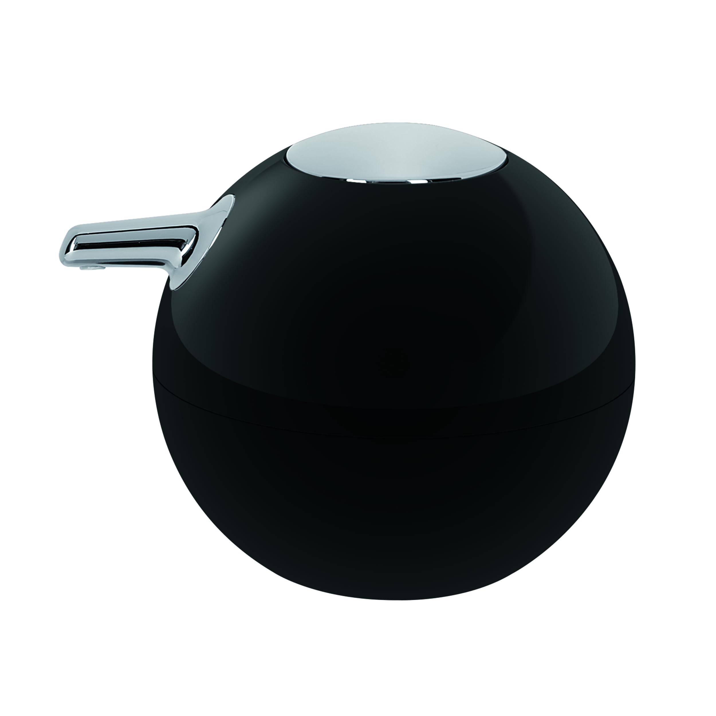 Spirella Polystyrene Bowl Shiny Soap Dispenser, Black