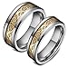 6mm 8mm Celtic Tungsten Rings for Men Women Dragon Design Tungsten Carbide Wedding Band Set