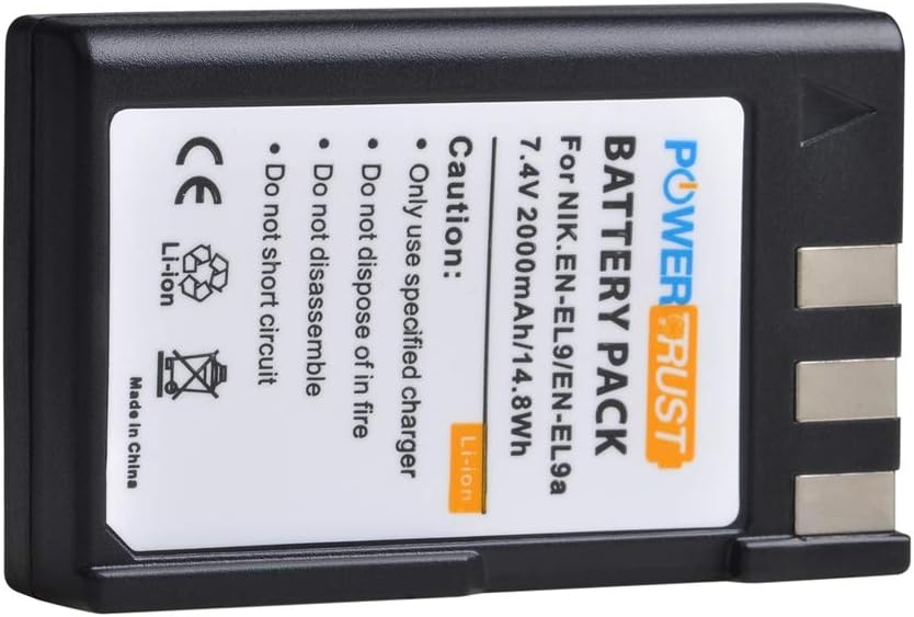 PowerTrust 2Pcs EN-EL9 EN-EL9A Battery and LED Dual Charger for Nikon D5000, D40, D40x, D60, D3000 Camera - Image 4