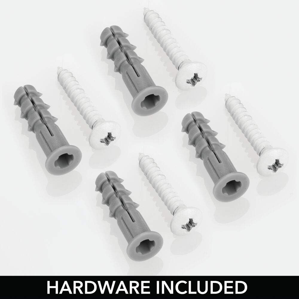 mDesign Metal Towel Shelves, Towel Rack for The Bathroom with 6 Compartments - Image 4