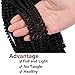 3 Pack Spring Twist Ombre Colors Crochet Braids Synthetic Braiding Hair Extensions 8 Inches 50 Strands/pieces (8 INCHES, Black)