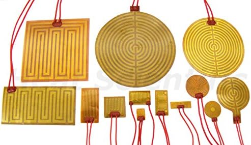 (2pcs) Heat Scientific Polyimide Flexible Heater | Kapton Film Heater | 180 °C Max | Thermo Foil Heater (Rectangular, L60W50 mm~57.5 Ω, w/3M adhesive back)